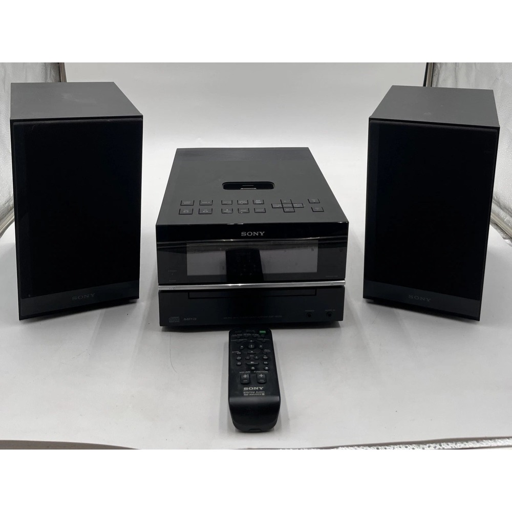 Sony Micro Hi-Fi Shelf System CD Player Radio iPod Dock Remote HCD-BX20i Works